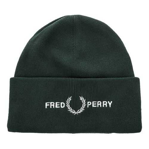 Шапка бини мужская Fred Perry C7141 зеленая в Мотиви