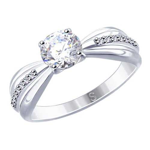Кольцо женское SOKOLOV из серебра со Swarovski Zirconia 89010109 р.18 в Мотиви