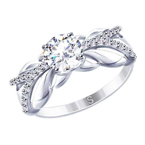 Кольцо женское SOKOLOV из серебра со Swarovski Zirconia 89010110 р.18 в Мотиви