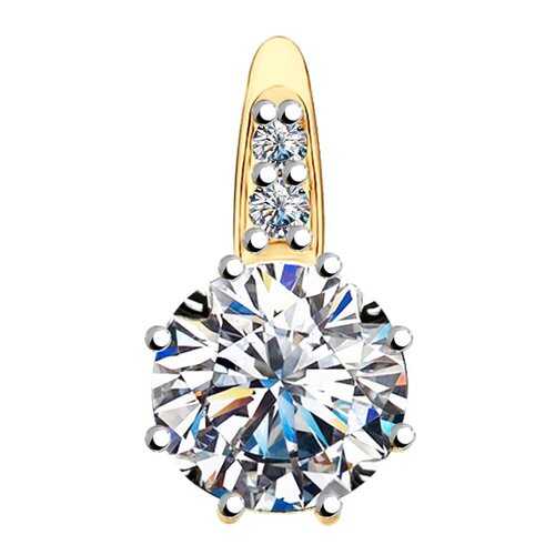 Подвеска SOKOLOV из золоченого серебра со Swarovski Zirconia 89030024 в Мотиви