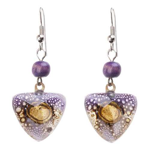 Серьги женские Crista'Lida MYCO 84 V фиолетовые/золотистые в Мотиви