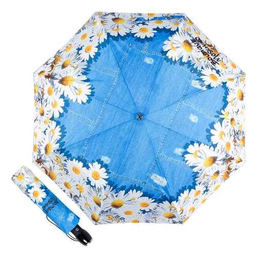 Зонт складной Moschino 7026-OCA Denim Daisies Multi в Мотиви