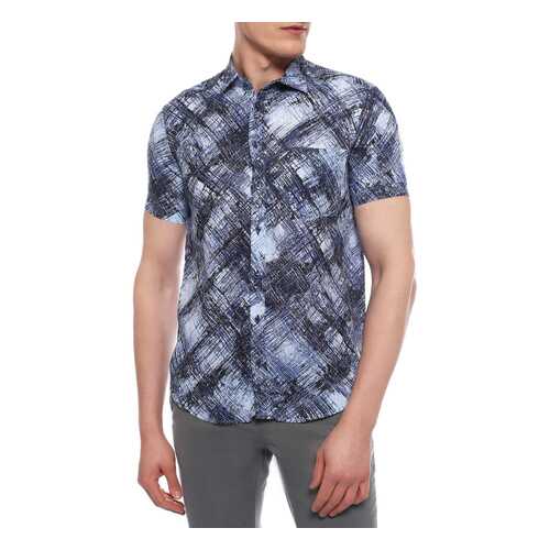 Сорочка мужская Sand SJ SS17 8823 PRINT - SIMON SS синяя 39 EU в Мотиви